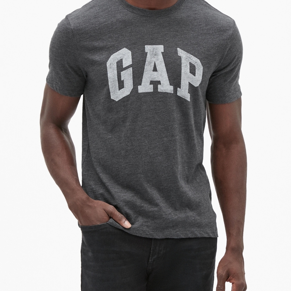 GAP LOGO T-SHIRT.SIZE XL.COLOR GRAY